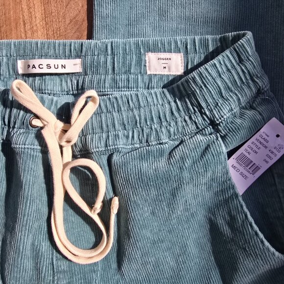 NWT • PacSun Men’s Corduroy Jogger Pants • Green • Medium - Picture 5 of 6